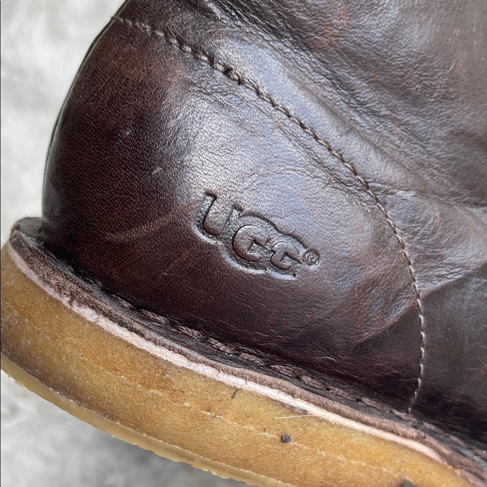 Men's Leighton Chukka Boots in brown leather size 10 - Picture 9 of 12